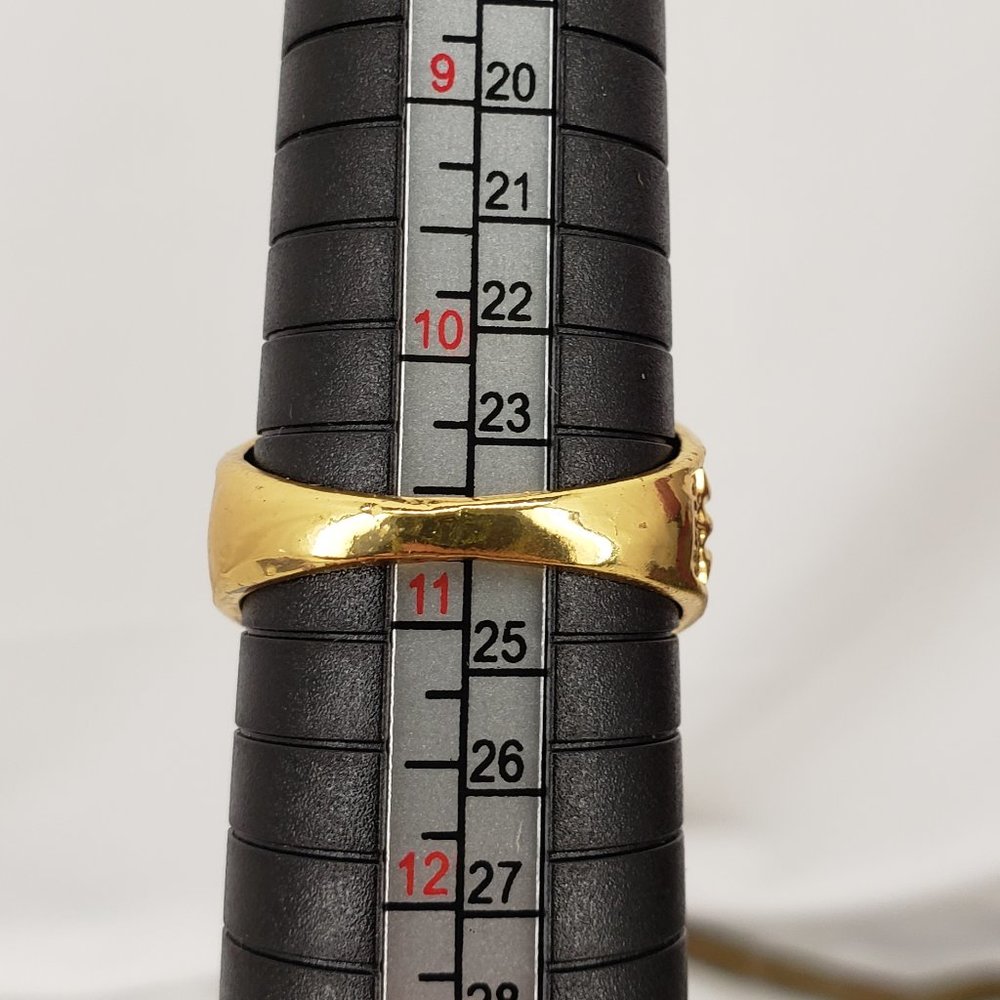 Gold tone Freemason Ring - Picture 3 of 4